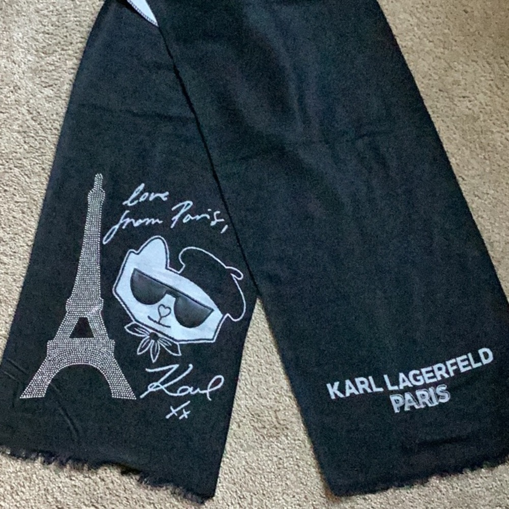 Karl Lagerfeld Paris Black Scarf